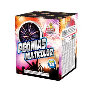 BATERIA 25 DISPAROS - PEONIAS MULTICOLOR