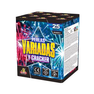 BATERIA 25 DISPAROS -  PERLAS VARIADAS Y CRACKER