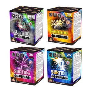BATERIA 25 DISPAROS -  SURTIDOS DE PERLAS