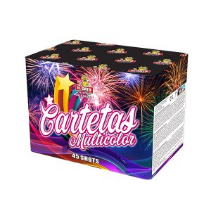 BATERIA 45 DISPAROS RECTO - CARTETAS MULTICOLORES