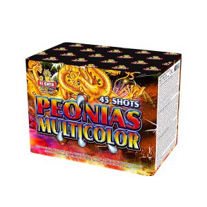 BATERIA 45 DISPAROS RECTO -  PEONIAS MULTICOLOR