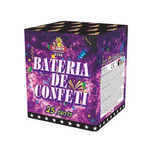 BATERIA CONFETI 25 DISPAROS 30 MM - CONFETI
